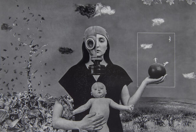 « Alternative » (1985), d’Evgeniy Pavlov. Tirage gélatino-bromure d’argent, collage, éd. 1/10, 29 cm x 39 cm.