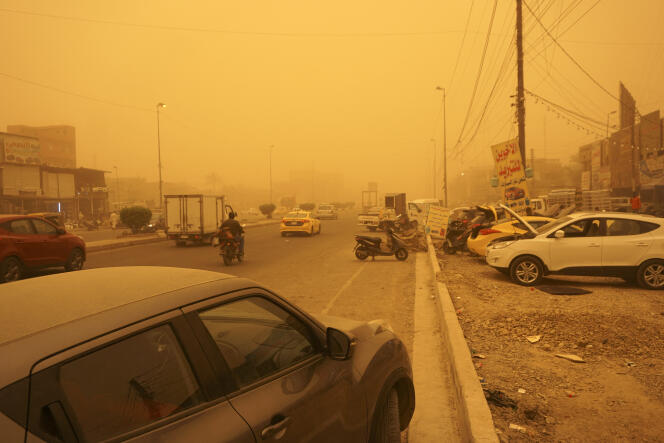 Bagdad sous une tempête de sable, le 1er mai 2022.