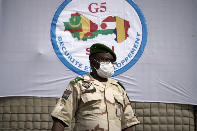 In this file photo taken on June 3, 2020, General Oumarou Namata Gazama, head of the joint force G5 Sahel, attends the inauguration of the new headquarters in Bamako. 