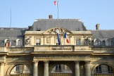 A picture taken on October 18, 2018 on the Place du Palais Royal in Paris shows a view of the entrance of the French State Council (Conseil d'Etat). 