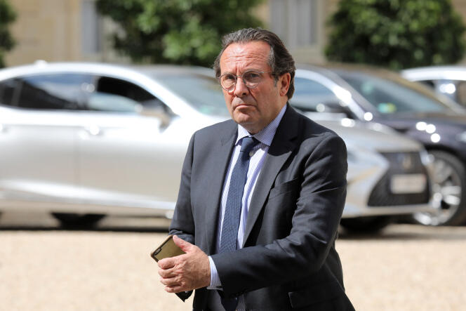 Pierre Bédier arrivant à l’Elysée à Paris, le 31 mai 2018. 
