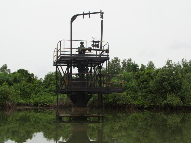 An oil wellhead in the Niger Delta.