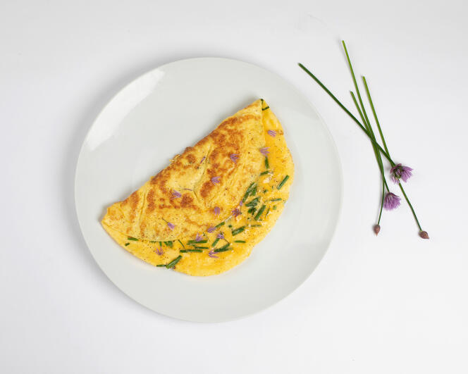 L’omelette aux herbes proposée par Chantal Colleu-Dumond.