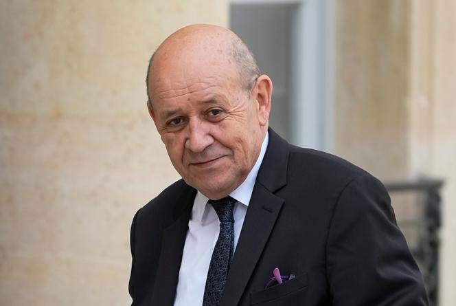 Jean-Yves le Drian at the Elysée Palace, April 28, 2022.