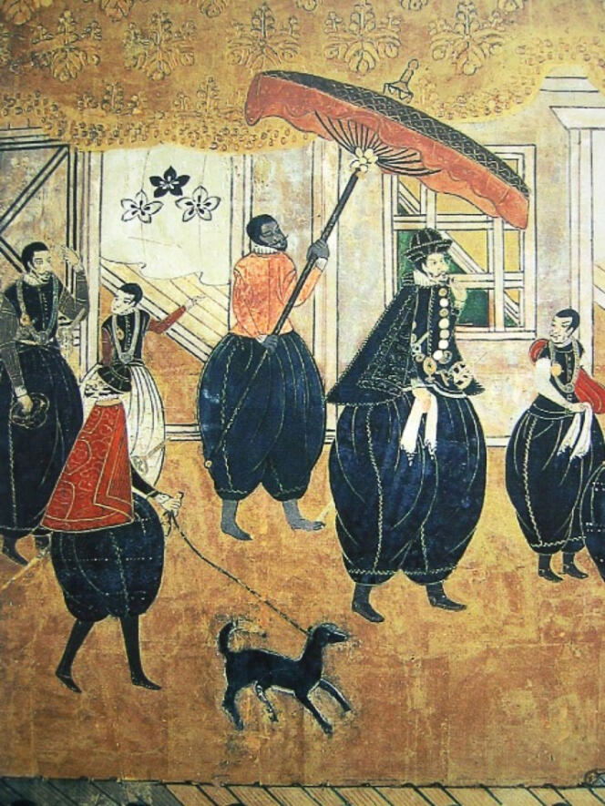 Japanese painting by a group of Portuguese immigrants who arrived in Japan in the 17th century (before the 