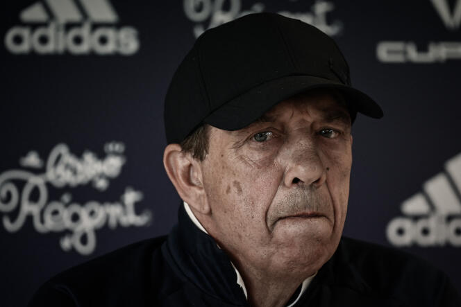 Jean-Louis Gasset lorsqu’il était entraîneur du club des Girondins de Bordeaux, en mai 2021.