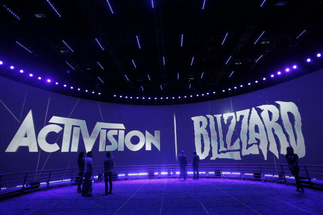 Le stand Activision Blizzard lors du Salon de l’industrie du jeu vidéo, l’E3 de Los Angeles, aux Etats-Unis, en 2019. 