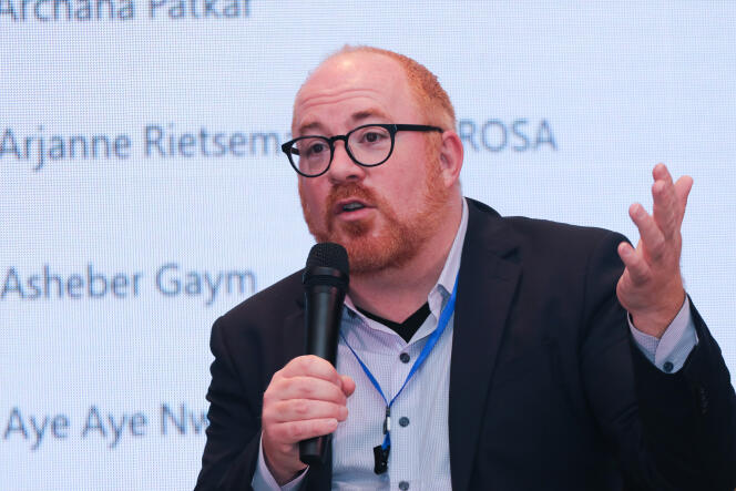 Matthew Kavanagh at a conference in Bangkok, February 14, 2020.