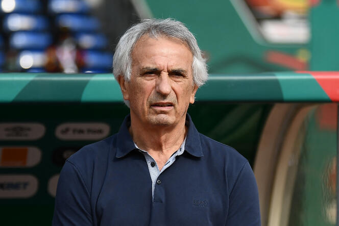 Bosnian coach of Morocco Vahid Halilhodzic, in Yaoundé, during the African Cup of Nations (CAN), January 30, 2022.