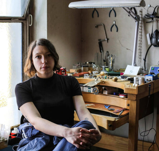 Violette Stehli en su estudio de París, en octubre de 2020.