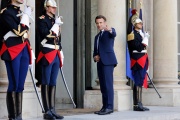 French President Emmanuel Macron at the Élysée Palace, May 19, 2022.