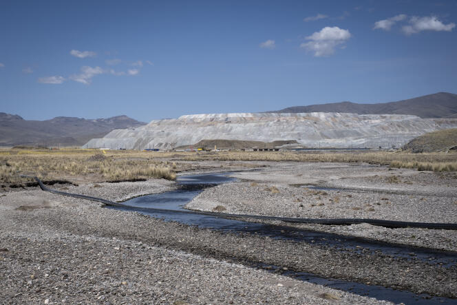 The tailings dump at Glencore's Antapaccay open-pit copper mine in Huisa, Espinar, Peru, May 11.
