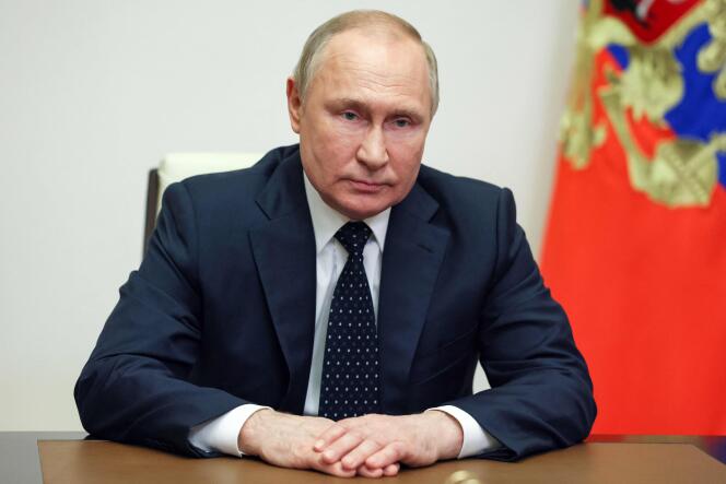 Russian President Vladimir Putin on May 28, 2022 near Moscow.