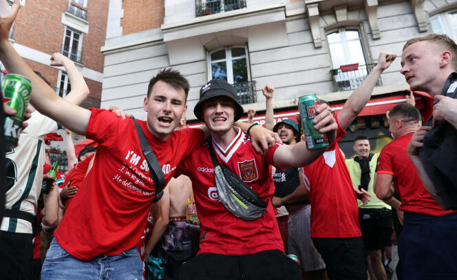Liverpool supporters in the streets of Paris await the kick off of the Champions League final against Real Madrid on Saturday May 28 at the Stade de France.