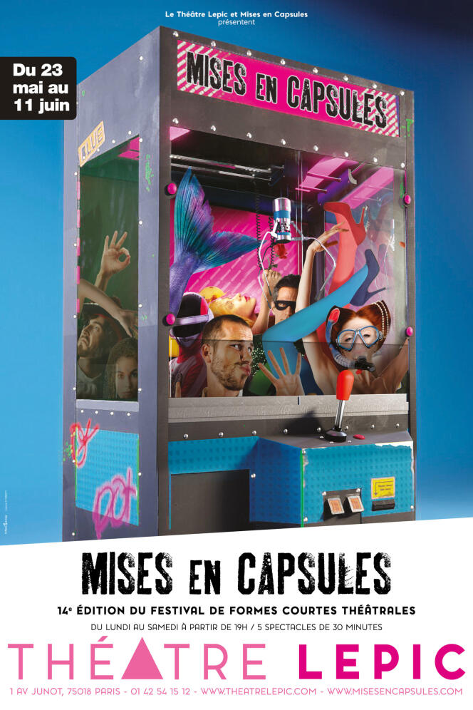Affiche du festival Mises en Capsules au théâtre Lepic, jusqu’au 11 juin, Paris 18e.