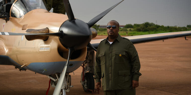 Nicolas Remene / Le Pictorium - 11/07/2018 - Mali / Bamako / Bamako - Senou, Bamako - Mali, July 11, 2018. Karim Keita, President of the Defense and Security Commission of the National Assembly during the reception ceremony of the Super Tucano.                                                                       The President of the Republic and Supreme Chief of the Armed Forces, Mr. Ibrahim Boubacar Keita, attended yesterday, Wednesday, July 11, 2018 at Mali's Air Force Base 101, the reception ceremony of 4 Embraer A-29 Super Tucano attack aircraft as well as an air parade. This order, entirely financed from the national budget, comes within the framework of the implementation of the Military Orientation and Programming Law (LOPM) aimed at reinforcing the intervention capacity of the Air Force and the Malian Armed Forces (FAMa).                               The President of the Republic and Supreme Chief of the Armed Forces, Mr. Ibrahim Boubacar Keita, attended yesterday, Wednesday, July 11, 2018, at Mali's Air Force Base 101, the reception ceremony for the four Embraer A-29 Super Tucano attack aircraft as well as an air parade. This order, entirely financed from the national budget, comes within the framework of the implementation of the Military Orientation and Programming Law (LOPM) aimed at reinforcing the intervention capacity of the Air Force and the Malian Armed Forces (FAMa).                                                                 The President of the Republic and Supreme Chief of the Armed Forces, Mr. Ibrahim Boubacar Keita, attended yesterday, Wednesday, July 11, 2018, at Mali's Air Force Base 101, the reception ceremony for the four Embraer A-29 Super Tucano attack aircraft as well as an air parade. This order, entirely financed from the national budget, comes within the framework of the implementation of the Military Orientation and Programming Law (LOPM) / 11/07/2018 - Mali An international arrest warrant has been issued for Karim Keita