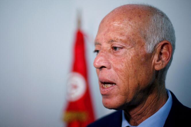 Kaïs Saïed, then candidate for the Tunisian presidency, in Tunis, on September 17, 2019.
