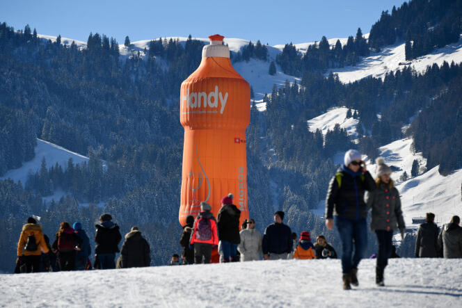 Migros, Switzerland's largest retailer, sponsoring a hot air balloon rally in the Swiss Alps in January 2017.