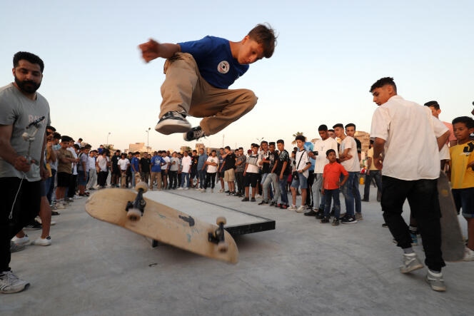 Le jour de l’inauguration du skatepark de Tripoli, le 29 mai 2022.