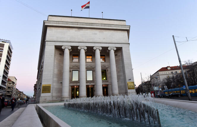 La banque nationale de Croatie à Zagreb, le 8 février 2022.