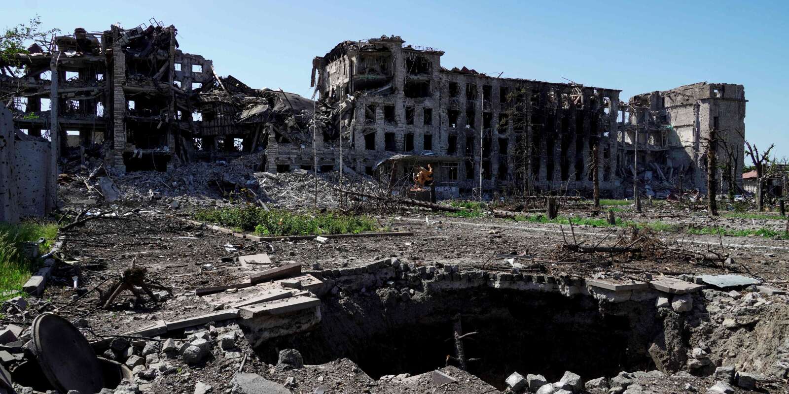 Une partie de la ville de Marioupol est détruite, et désormais aux mains de l’armée russe. Le 2 juin 2022.