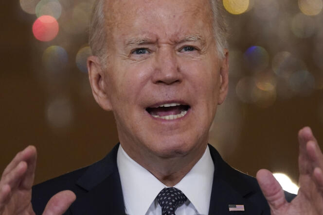 Joe Biden durante su discurso sobre los tiroteos recientes, en la Casa Blanca, el jueves 2 de junio de 2022. 