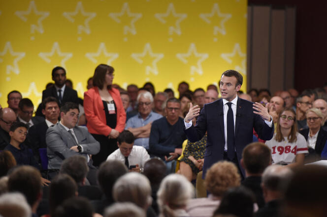 Emmanuel Macron abre las consultas ciudadanas sobre Europa con un discurso en Epinal, 17 de abril de 2018.