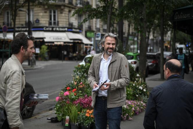 Le candidat de la Nupes, Aymeric Caron, le 3 juin 2022, à Paris.