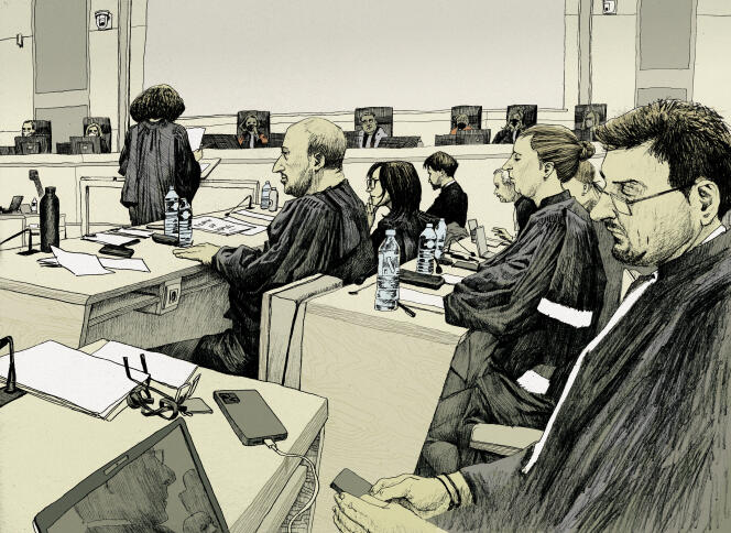 Pleading of the lawyers of the civil parties, at the special assize court of Paris, June 3, 2022.