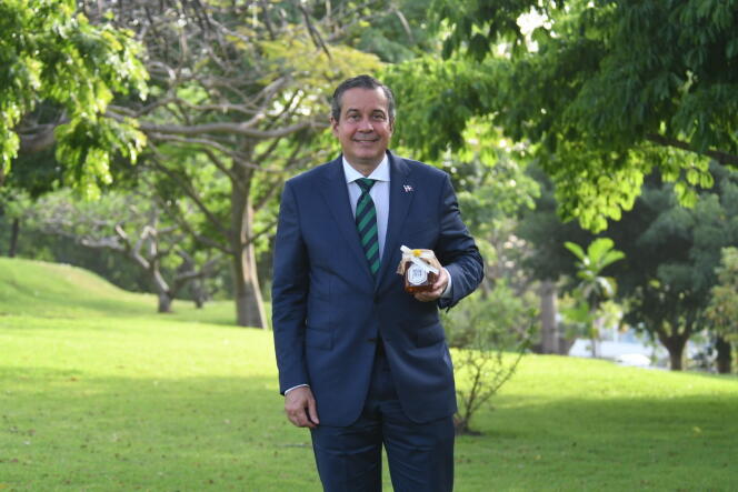 In this photo provided by Diario Libre, The Dominican Republic’s Minister of the Environment and Natural Resources Orlando Jorge Mera poses for a publicity photo in Santo Domingo, Dominican Republic, May 18, 2022. 