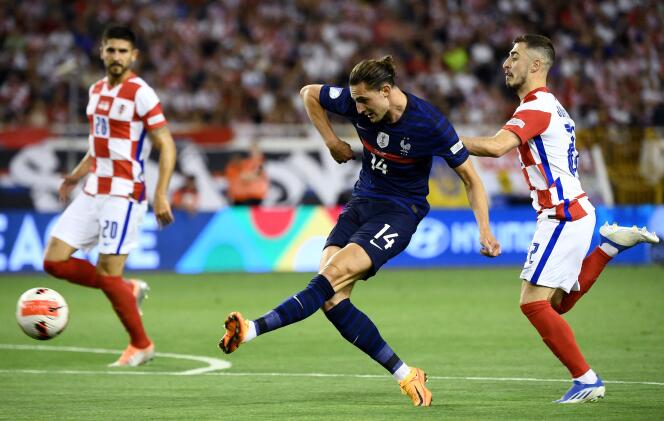 Adrien Rabiot a ouvert le score, lundi 6 juin 2022, à Split, en Ligue des nations face à la Croatie.