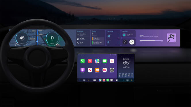 Even in a car with multiple screens, CarPlay can display anywhere at a time.