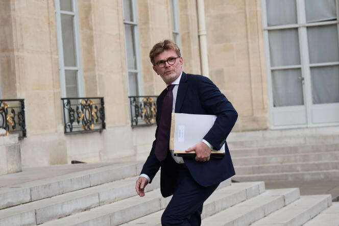 Le ministre de l’agriculture, Marc Fesneau, arrive au conseil des ministres à l’Elysée, lundi 23 mai 2022. 