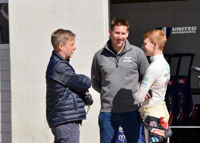 Richard Dean, Stephen Simpson et Joshua Pierson (de gauche à droite), au Red Bull Ring à Spielberg, en Autriche, en 2021.