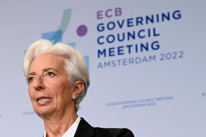 La directora del Banco Central Europeo (BCE), la francesa Christine Lagarde, el 9 de junio de 2022, en Ámsterdam.