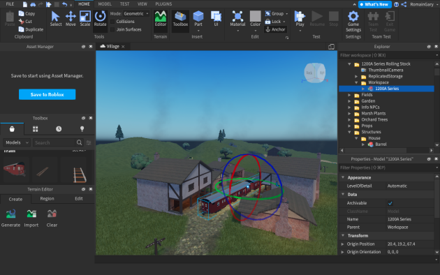 Like other game engines, Roblox Studio works with the Lua programming language.