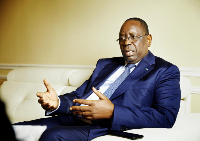 Macky Sall à l’ambassade du Sénégal à Paris, le 9 juin 2022.
