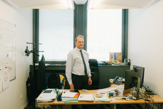 Fabrice Moutte, directeur du système d’information à Sorbonne Université, dans son bureau, à Paris, le 2 juin 2022.