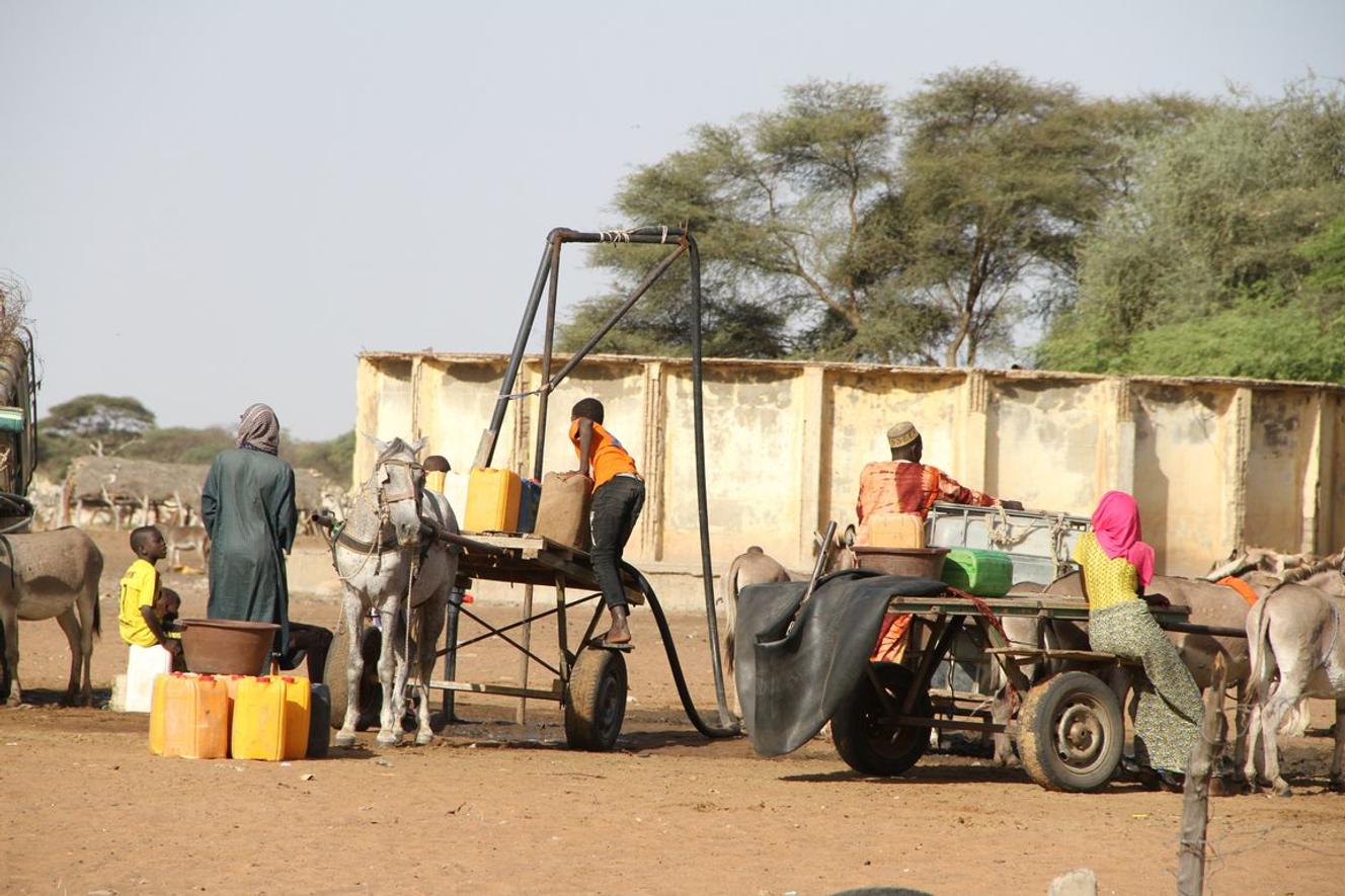 Une réserve d’eau, en Afrique. 