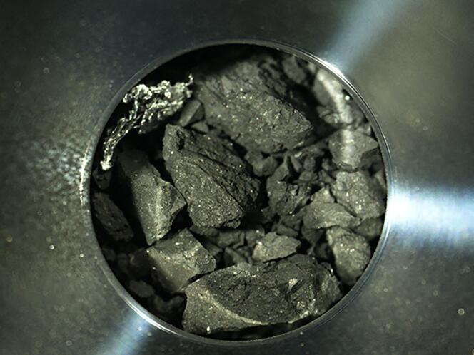 File photo released by the Japan Aerospace Exploration Agency (JAXA) on December 24, 2020 showing soil samples from the asteroid Ryugu.