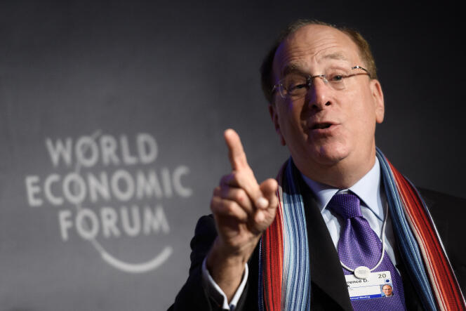 Larry Fink at the Davos World Economic Forum on January 23, 2020.