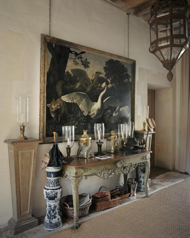 Hubert de Givenchy's studio at the Manoir du Jonchet, his property.