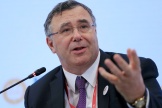 Le patron de TotalEnergies, Patrick Pouyanné, le 4 juin 2021, à Saint-Petersbourg, en Russie. 
