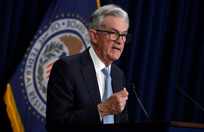 US Federal Reserve Chair Jerome Powell speaks at a news conference on interest rates, the economy and monetary policy actions, at the Federal Reserve Building in Washington, DC, June 15, 2022. 
