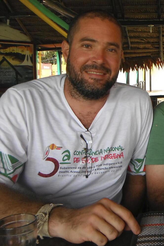 Bruno Araujo Pereira, at a restaurant in Benjamin Constant (Amazonas state), Brazil, June 8, 2014.