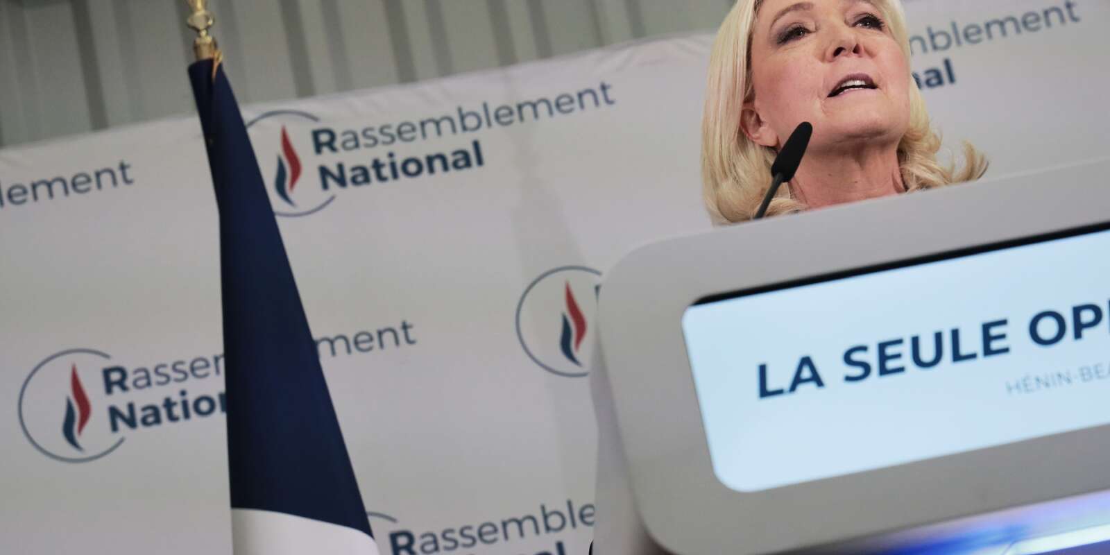 Marine Le Pen à Hénin-Beaumont (Pas-de-Calais), le 19 juin 2022.