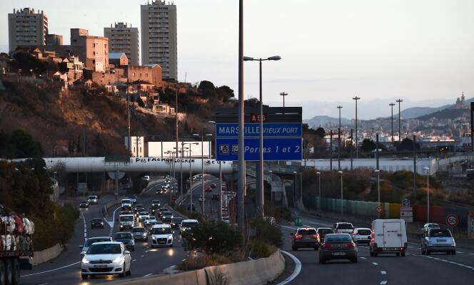 La autopista A55, en Marsella, en 2018.