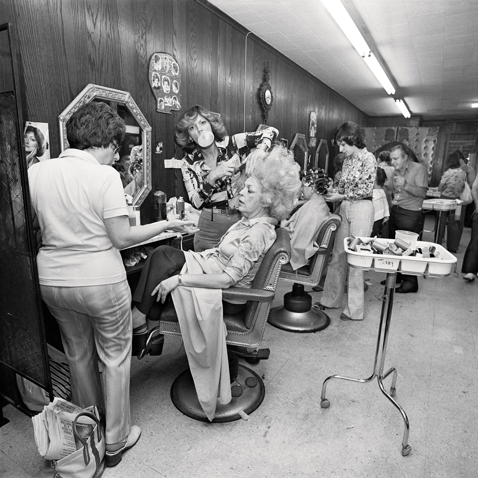 The photographer's mother getting her hair done at Besame Beauty (Massapequa, New York, 1979).