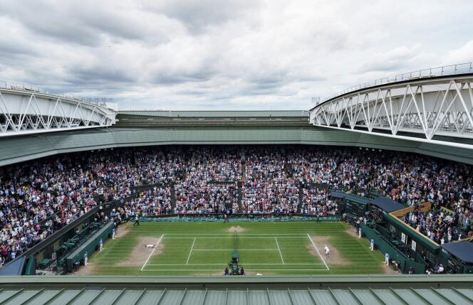 The Center Court of the All England Club, in Wimbledon (south-west London), in 2021.