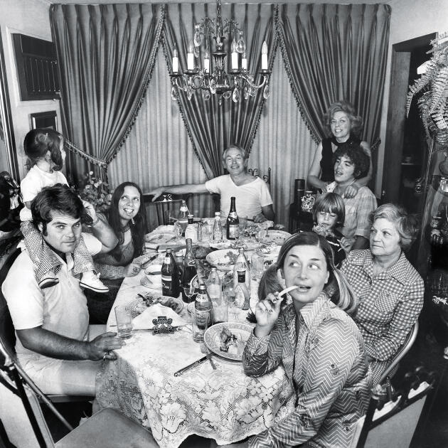 The Meisler, Forkash and Cash families together on the occasion of Rosh Hashanah, the Jewish New Year (Massapequa, New York, 1974).
